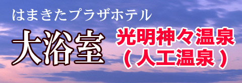 はまきたプラザホテル大浴室　光明神々温泉(人工温泉)